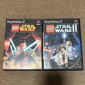 LEGO Star Wars Video Game Set for PlayStation 2 - Black Cases rated E   pre owne